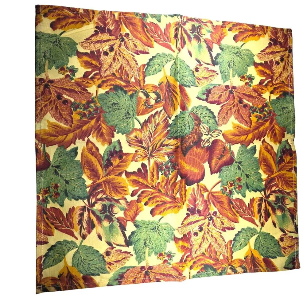 Napkins set of seven Autumn Leaf Pattern Thanksgiving table linens holiday fall